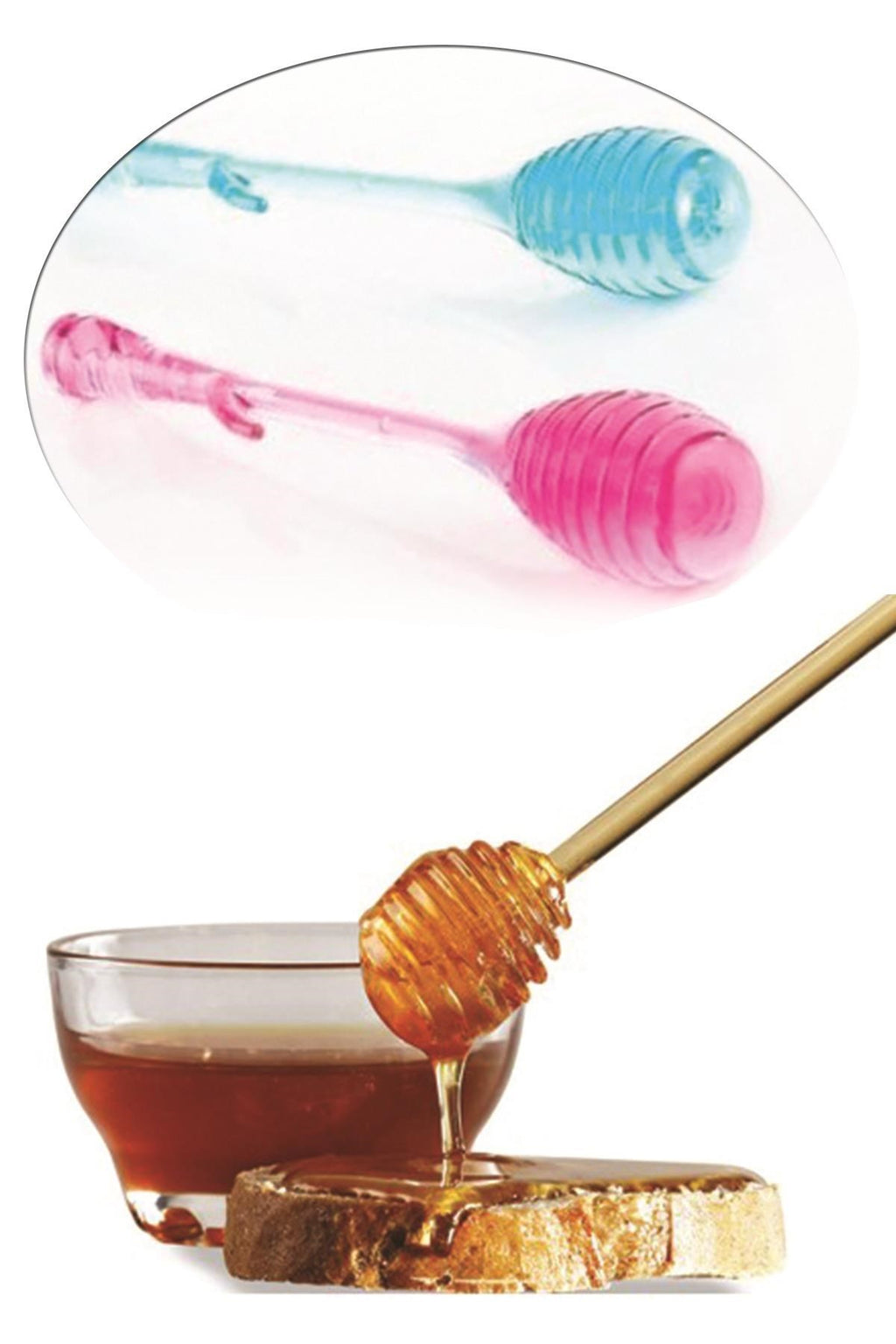 Rengarenk Plastik Şirin Pratik Bal Doldurma Reçel Sevis Kaşığı