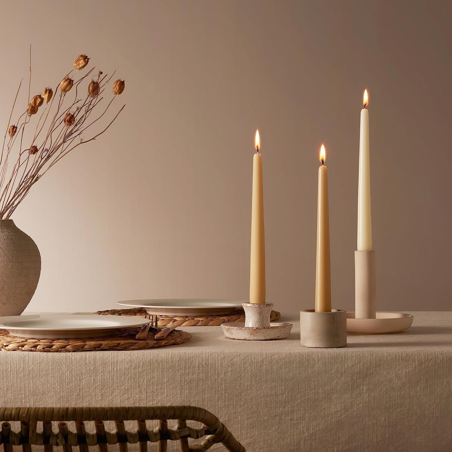 Şamdan Yemek Mumu, Beyaz Renkli 7 Saat Yanan – Herseyben.de