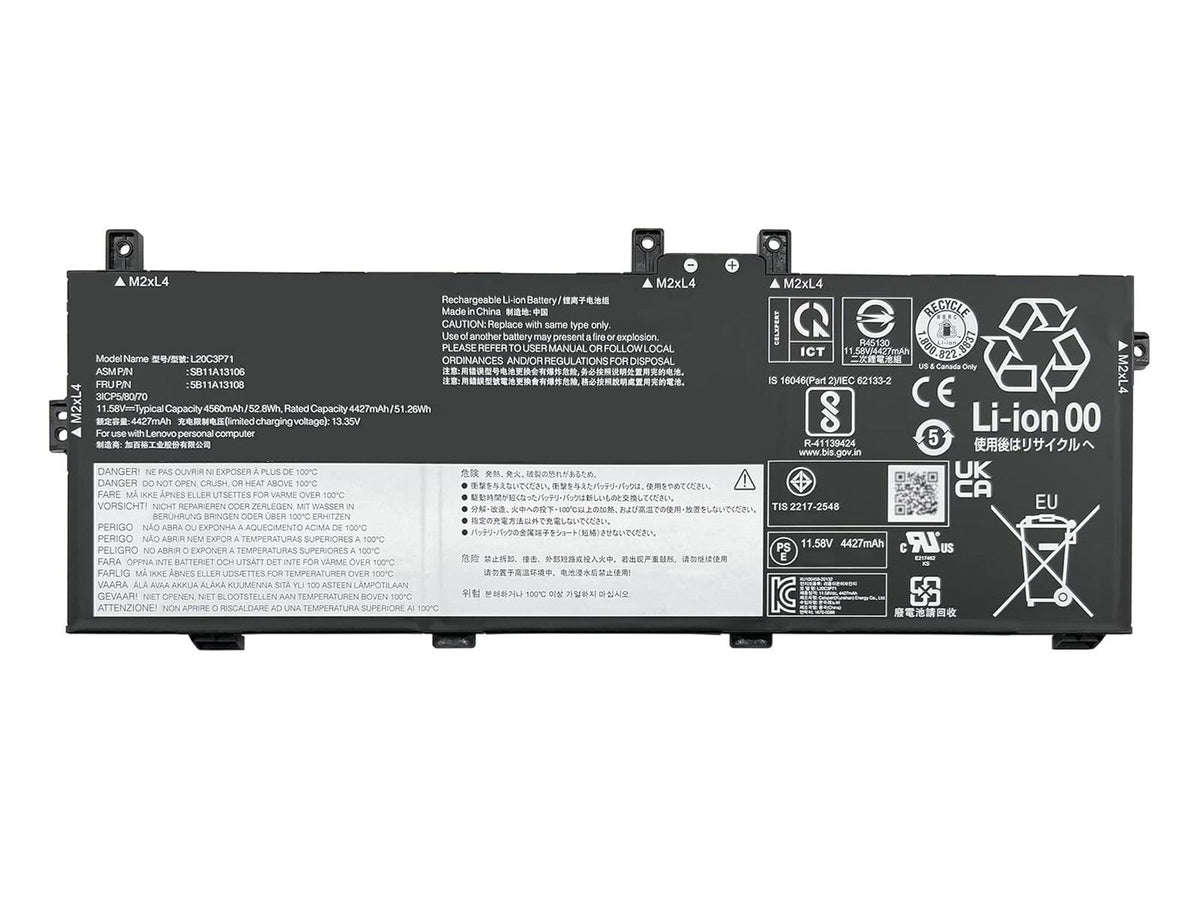RETRO Lenovo ThinkPad X13 Yoga Gen2, L20C3P71 Notebook Bataryası