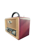 Retro, Nostaljik, Ahşap Tasarım Bluetooth Hoparlörlü, Şarjlı, Taşınabilir Otantik Tasarımlı FM/AM Destekli Radyo NS8098