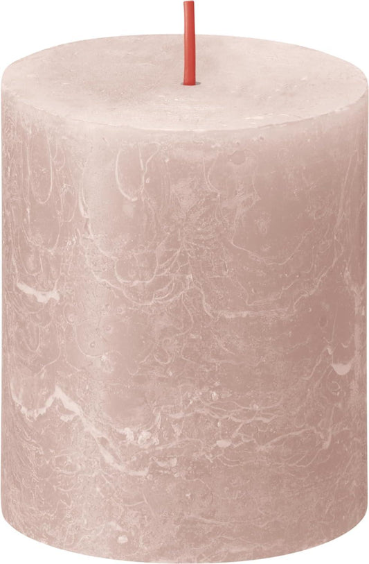 Rustik Blok Mum - Mistik Pembe - 80mm/66mm - 35 Saat Yanma Süresi (4'lü Paket ) - Herseyben.deAmbiansBlok Mumlar