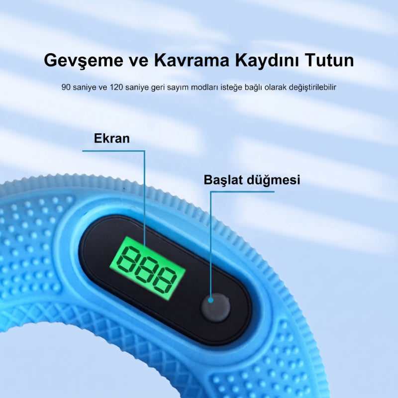 Sayaçlı El Güçlendirme Halkası - Akıllı Egzersiz Aleti - 30 LB — görsel 5