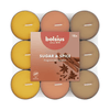 Şeker ve Baharat Kokulu, Karışık Renkli 3,5 Saat Yanma Süreli Tealight Mum (18'li Paket) - Herseyben.de