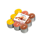 Şeker ve Baharat Kokulu, Karışık Renkli 4 Saat Yanma Süreli Tea light Mum (18'li Paket) - Herseyben.de