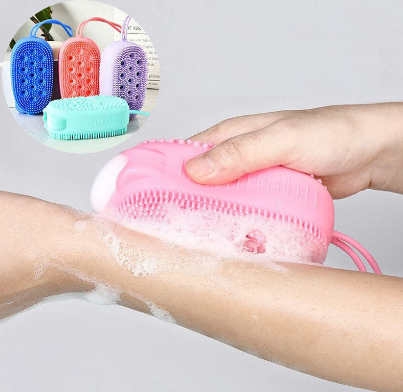 ARE | Süngerli Silikon Banyo Kesesi – Köpüren Çift Yüzeyli Temizlik