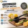 Siyah Metal Limon Sıkacağı, Manuel Narenciye Sıkma Aparatı