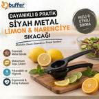 Siyah Metal Limon Sıkacağı, Manuel Narenciye Sıkma Aparatı