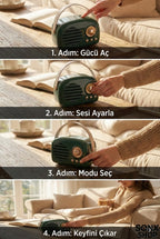 SONX Nostaljik Retro Bluetooth - FM Radyo, USB ve Bluetooth Kablosuz Hoparlör