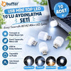 USB Mini Top LED 10’lu Aydınlatma Beyaz Işıklı Gece Lambası, Enerji Tasarruflu Mikro LED Işıklar