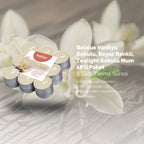 Vanilya Kokulu, Fildişi Renkli 4 Saat Yanma Süreli Tealight Mum (18'li Paket) - Herseyben.de