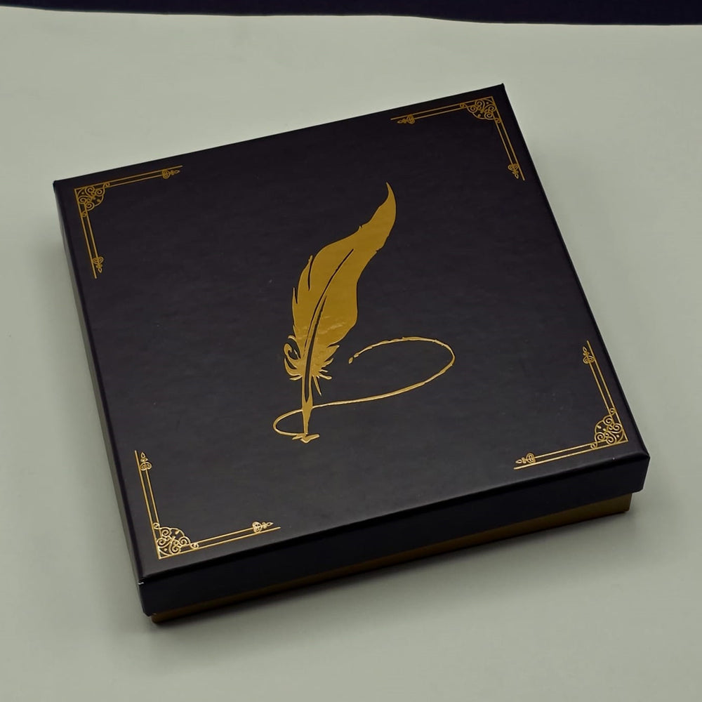 Yaprak Desenli Mor Deri Defter Ve Metal Roller Kalem Seti — görsel 3
