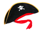 Yetişkin Boy Kadife Jack Sparrow Denizci Kaptan Jack Korsan Şapkası 50X20 CM — görsel 2