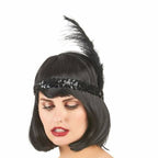 Yılbaşı Saç Tüyü Saç Bandı Siyah Renk — görsel 2