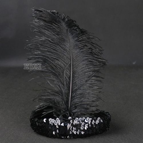 Yılbaşı Saç Tüyü Saç Bandı Siyah Renk — görsel 4