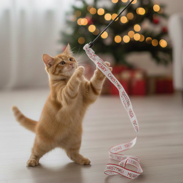 Yılbaşı Temalı Kedi Oyun Oltası — görsel 2