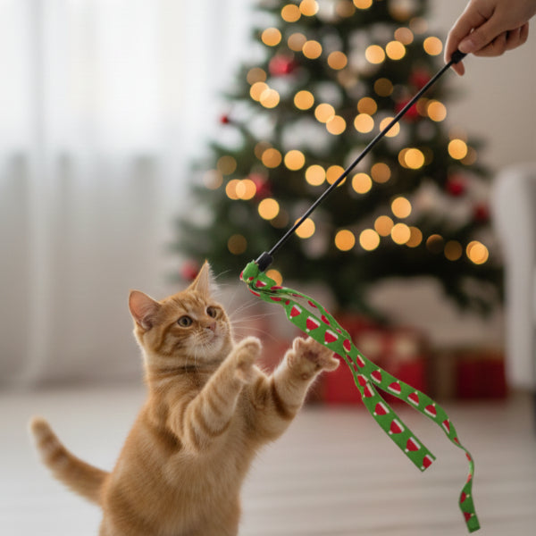 Yılbaşı Temalı Kedi Oyun Oltası — görsel 3